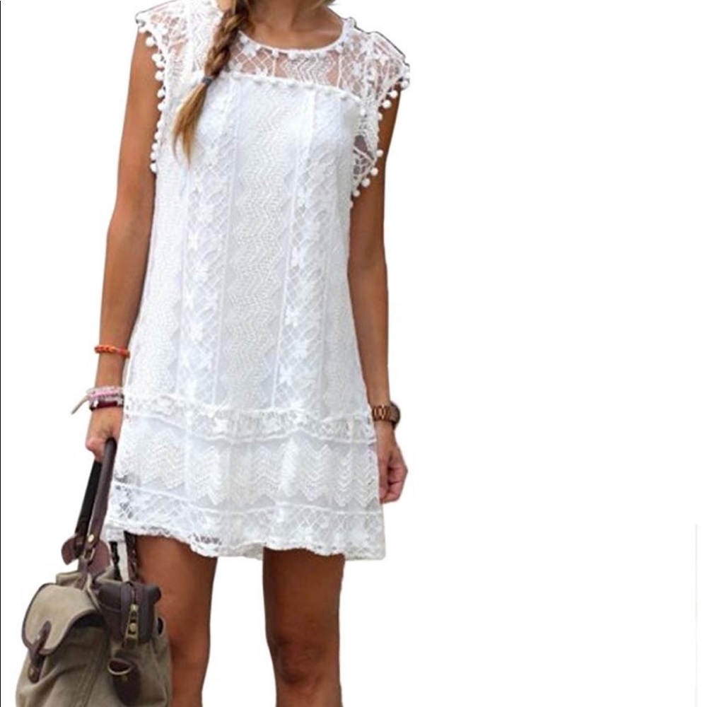 White Crocheted Dress